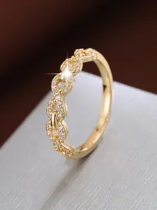 Elegant Artificial Zircon Decor Promise Ring, Fashion Engagement Ring for Women, Beautiful Rings for Party, Daily Decor, Elegant Everyday Ring, Trendy All-match Exquisite Jewelry As Birthday Gift