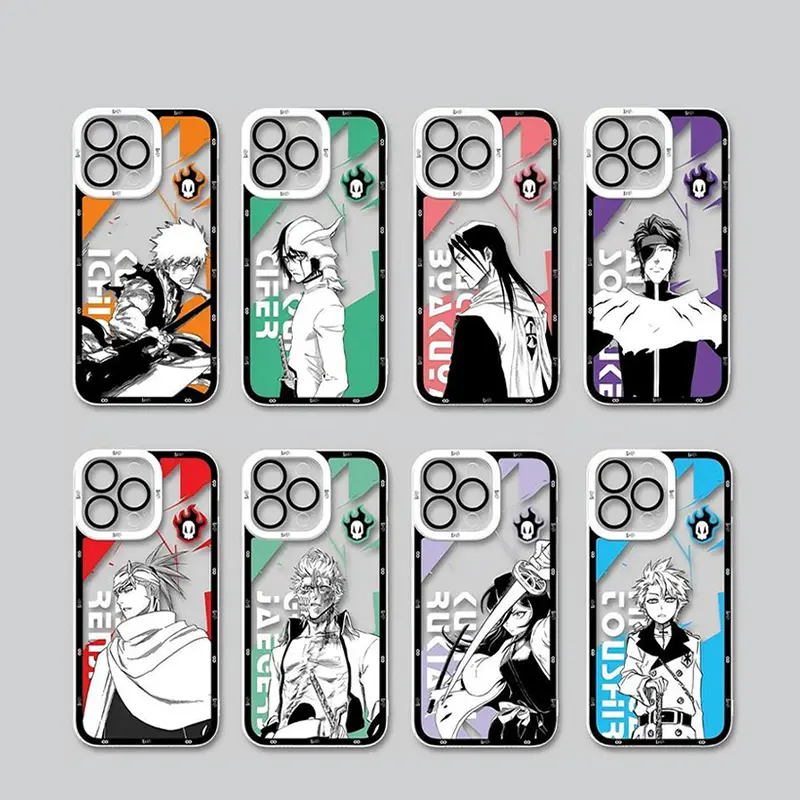 Anime BLEACH Ichigo Kurosaki Compact Smartphone Casing For iPhone 17,16,15,14,13,12,11 - Personalized Aesthetic Shockproof Cellphone Case For Compatible Devices, Cover