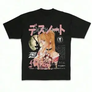 Misa Vintage Graphic Tees, Death Note Tshirt, Death Note Merch, Anime Clothing, Unisex Manga Anime Shirts Top Menswear Womenswear Streetwear - Y2K Heavyweight Cotton Casual Summer T-Shirt