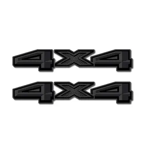 4X4 Decals Bedside Truck Stickers Compatible with New F150, F250, F350 Super Duty / Black Carbon