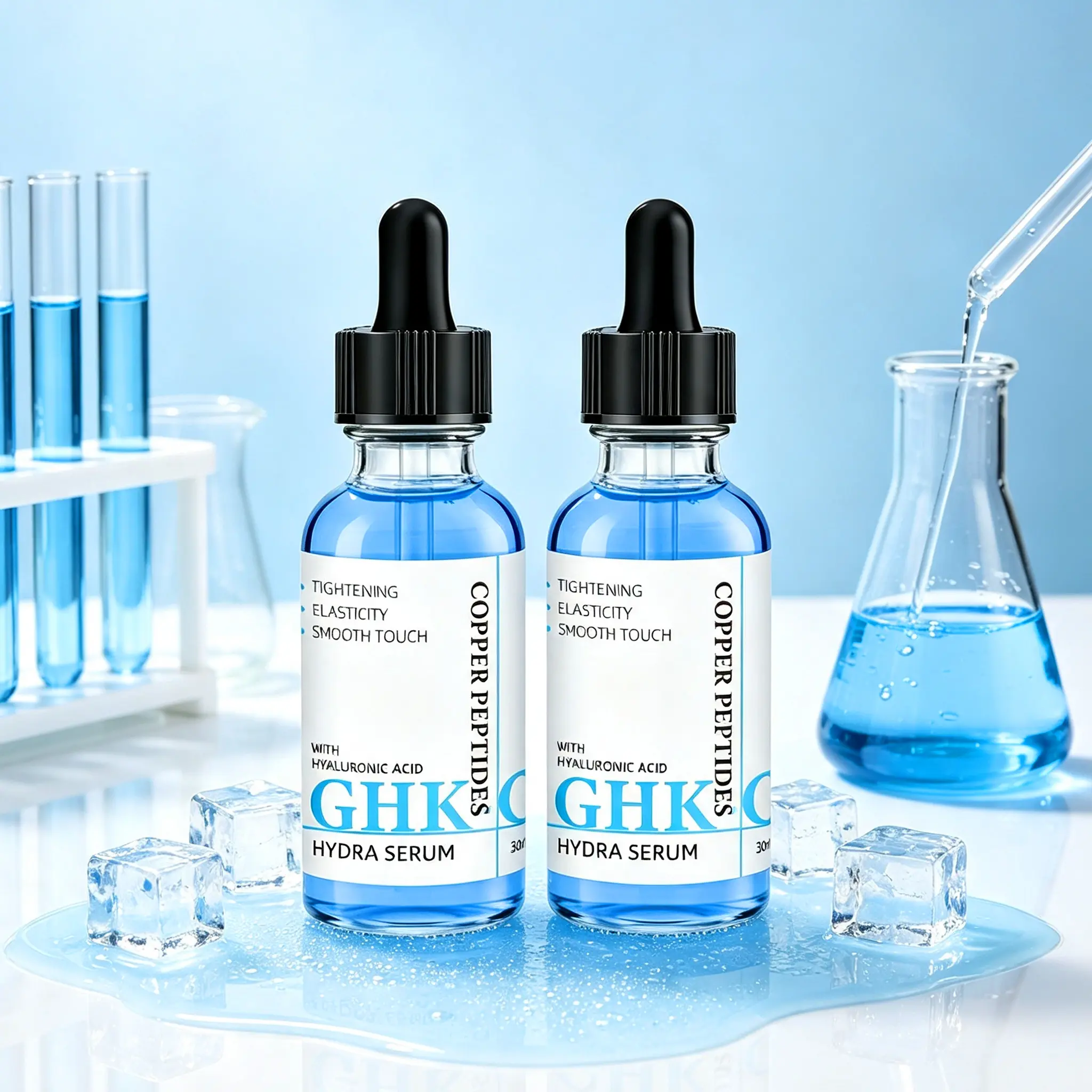 GHK Cu Peptide Serum – Copper Peptide Serum for Tightening, Collagen Boosting & Hydrating – Topical GHK-Cu with Hyaluronic Acid
