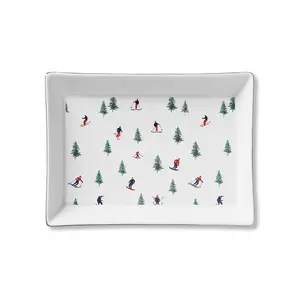 Ceramic Tray - Skiers