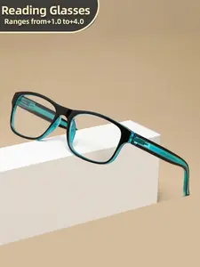 Fashion Men Women Reading Glasses Plastic Presbyopia Glasses Anti Blue Light Eyeglasses Reading with +1.0 to +4.0 Magnification Lightweight Durable Glasses