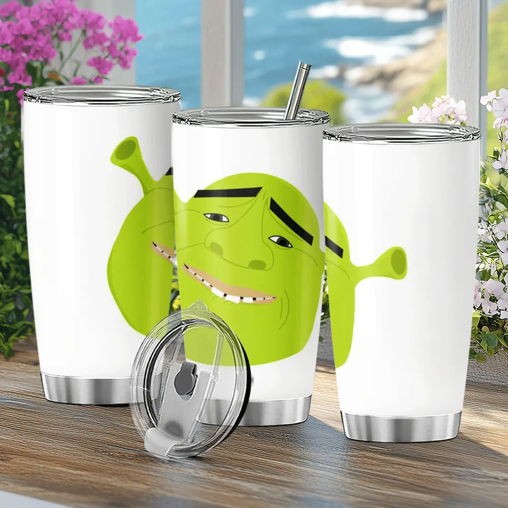 Tumbler Shrek Character Shrexy Shrek Funny Shrek Design Insulated Coffee Stainless Office Tea Iced Travel 20 30 Oz