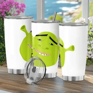 Tumbler Shrek Character Shrexy Shrek Funny Shrek Design Insulated Coffee Stainless Office Tea Iced Travel 20 30 Oz