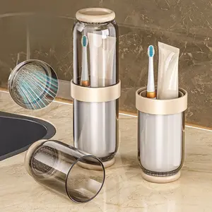 Travel Wash Cup Transparent Children's Couple Toothbrush Toothpaste Gargle Cup Convenient Travel Cup Tooth Mug Tooth MugBuy One Get One (Same) Free