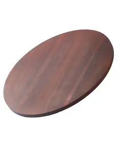 24 Inch Wood Lazy Susan Turntable for Dining Table - 360 Degree Rotation Round Clear Tabletop Tray, Acacia Wood Centerpiece for Kitchen Island, Smooth Silent Spin, Ideal for Family Gatherings, Banquets, Weddings, Parties