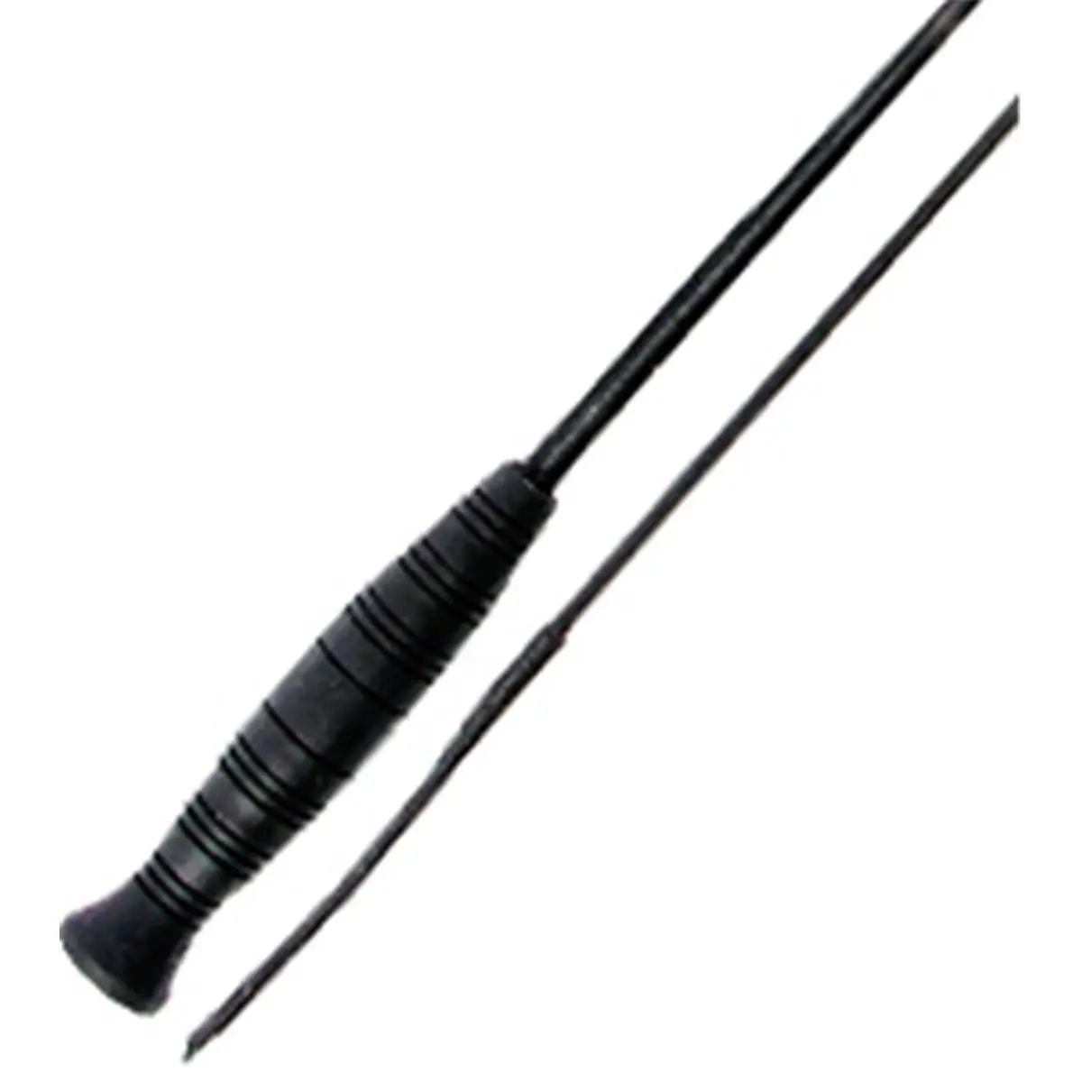 212 MAIN 42 in. Equestrian Dressage Whip, Black Nylon Wrapped Fiberglass Shaft with Ribbed Ergonomic Grip, Molded Rubber, Ribbed Grip, Whips & Crops