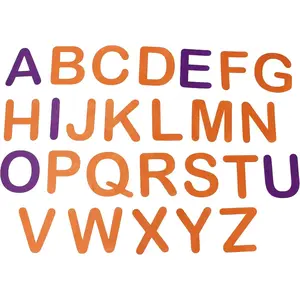 Midlee Alphabet Floor & Wall Vinyl Decals 26 Letter Set for Classrooms Daycares Learning Spaces Color Coded Vowels Durable Vinyl Educational Letters