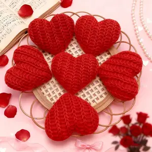 Handmade Knitted Heart Decorations Set, Mother's Day Anniversary Gifts, Appreciation Gifts, Unique Birthday Gifts, Party Home Decoration, Seasonal Gift Ideas, Fabric Crafts