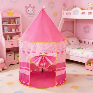 Kids Cute Yurt Play Tent, Portable Princess Fairy Tale Castle Playhouse, Outdoor Portable Mongolian Yurt, Beach & Grass Toy, Ideal Birthday Christmas Halloween Thanksgiving Gift, Toddler Play Tent, No Accessories