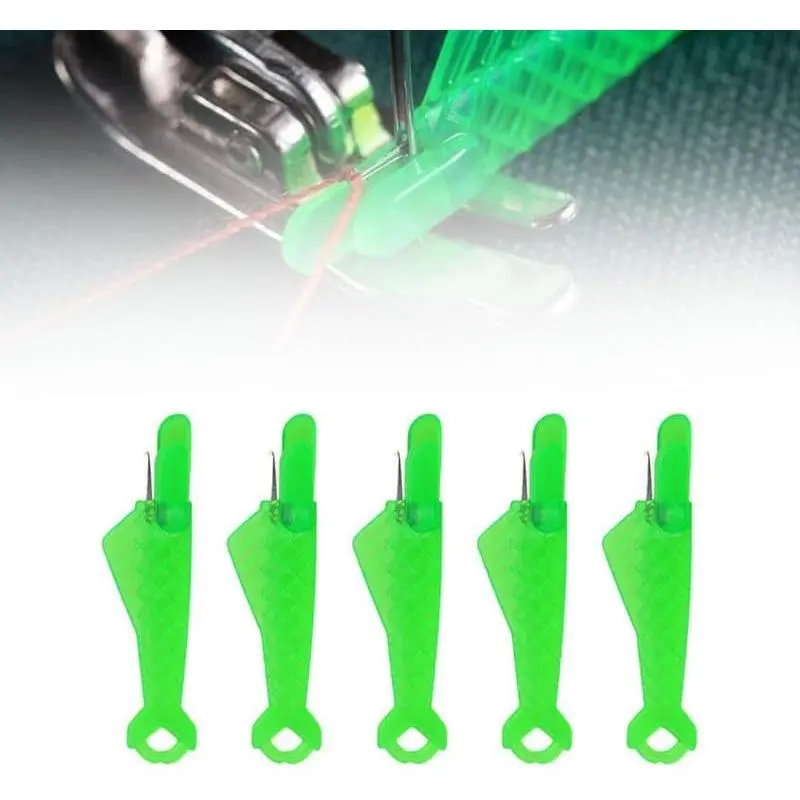 Upgraded Fish Type Sewing Machine Needle Threader, 2024 New Automatic Sewing Needle Threader Tool, Quick Sewing Machine Loop Needle Threaders (5 Pcs)
