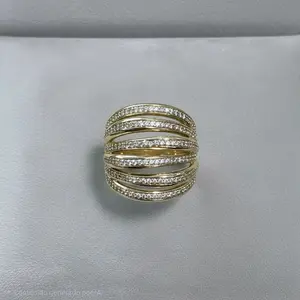 anillo de 6 aros 14k laminado resistente agua cloro y sudor