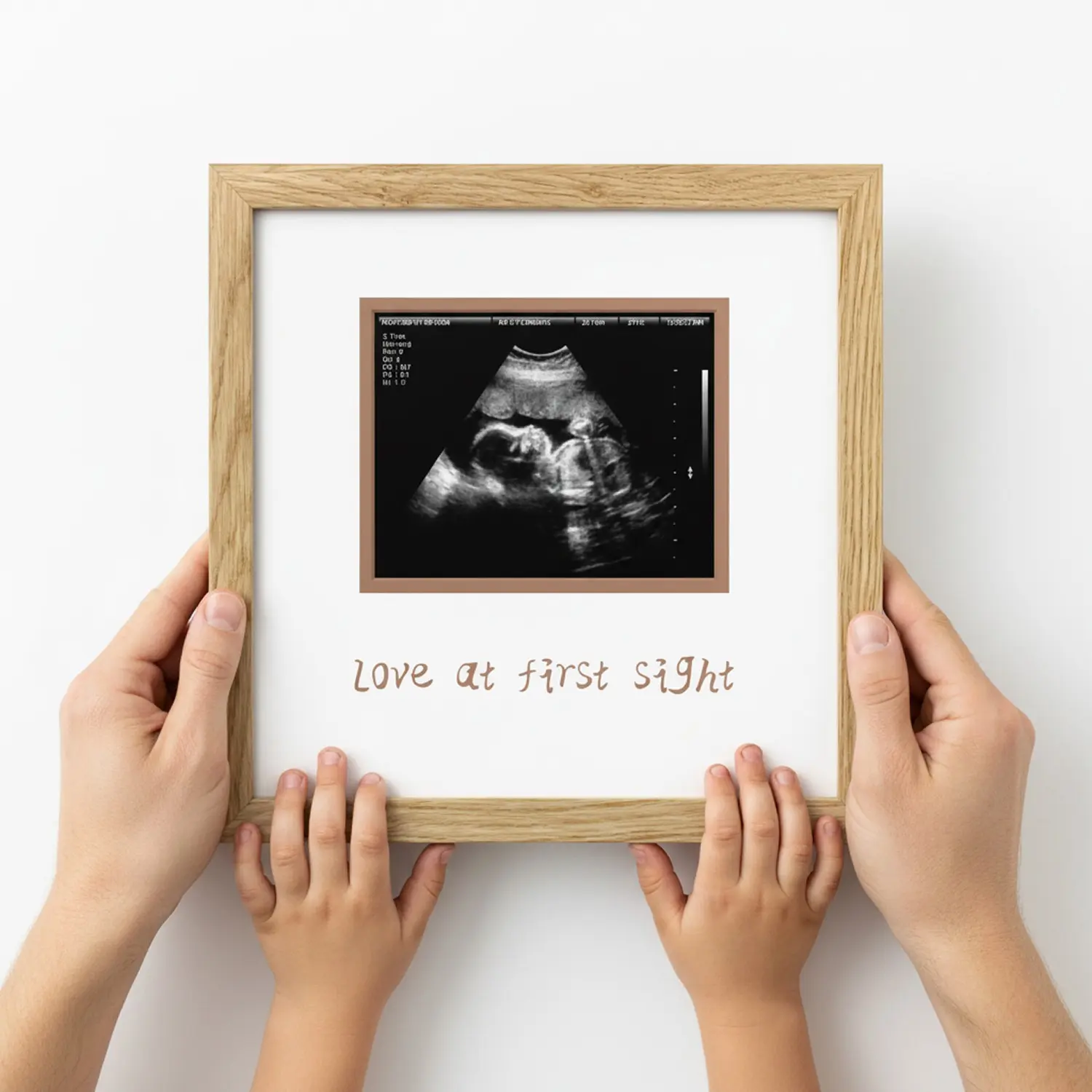 Wooden Photo Frame for Pregnancy Announcement, Perfect Fit for Ultrasound Photos, 6x4 Inch, Baby Shower Gift, Traditional Style, Decor, Picture Holder