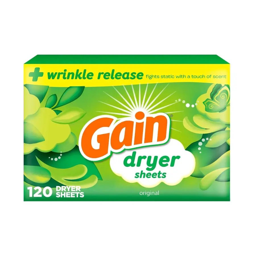 120 Count Scented Dryer Sheets, Laundry Fabric Sheets for Static Control & Wrinkle Care, Fresh Original Scent for Everyday Laundry