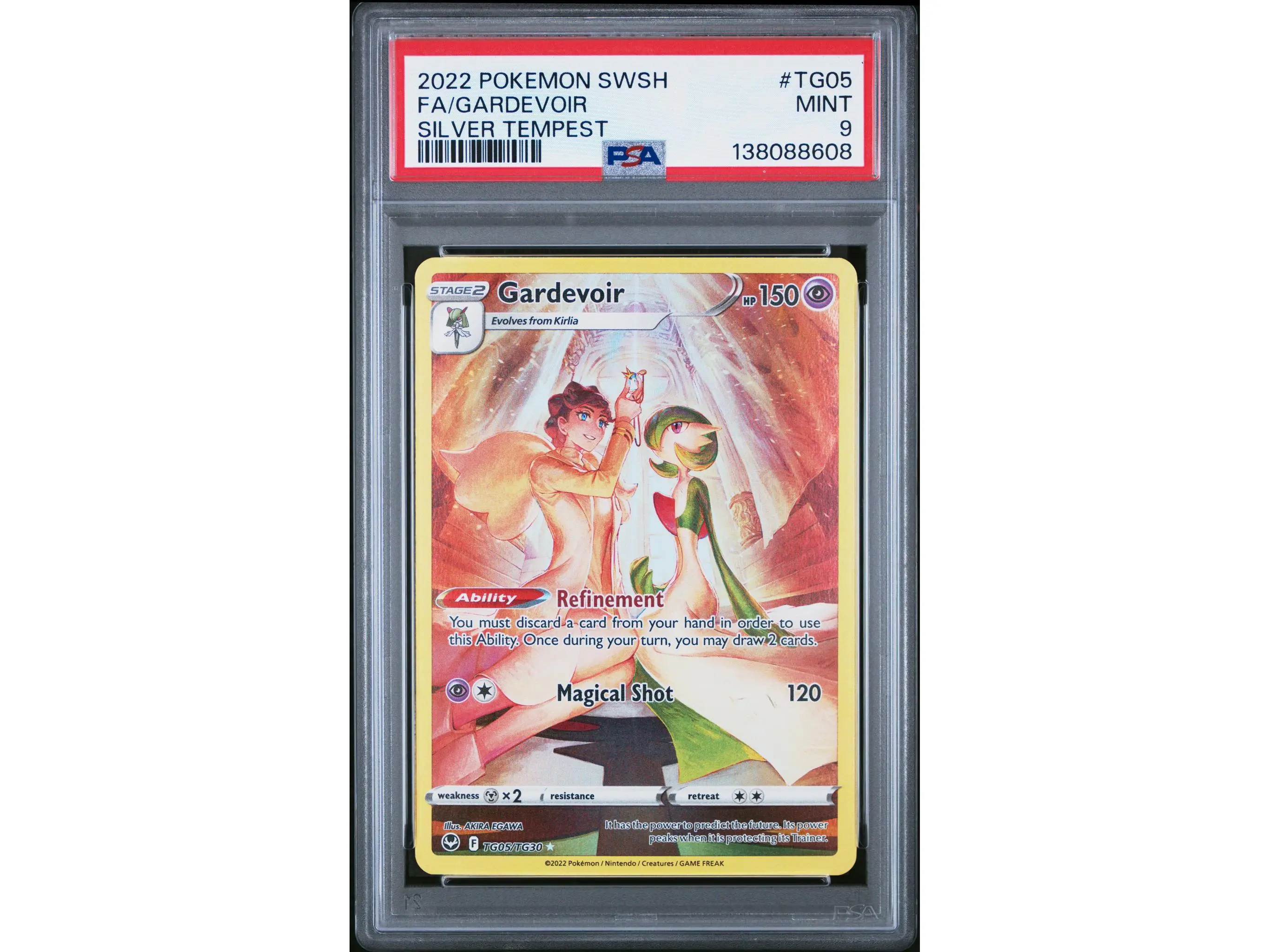 2022 Pokemon Sword and Shield Silver Tempest Trainer Gallery Gardevoir #TG05 PSA 9
