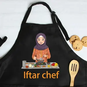 2026 Iftar Chef Apron Kitchen Accessories Ramadhan Apron Gift for Chef Mom Baking Eid Al-Adha Hajj Ramadan Kareem Iftar Item
