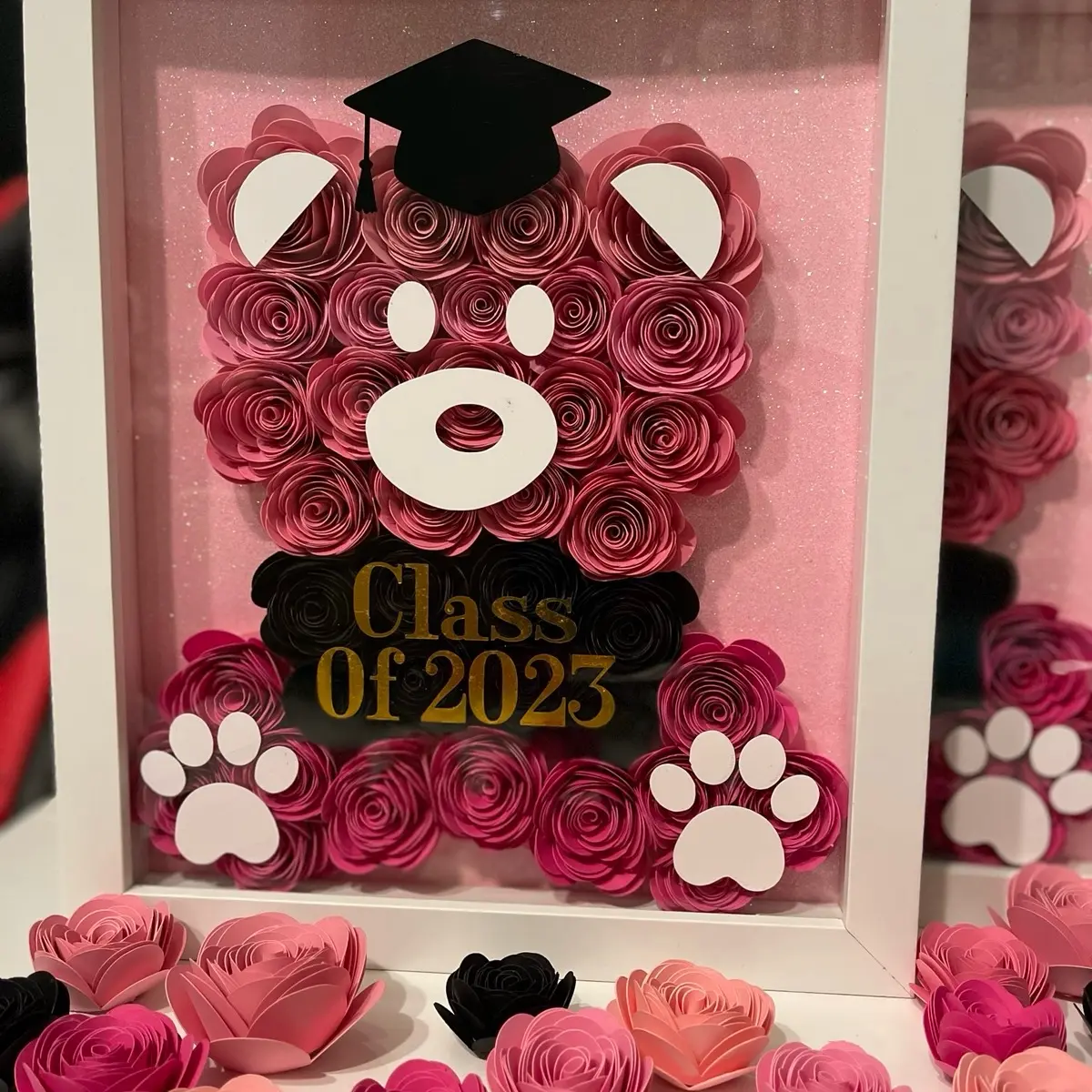 Paper flower Shadowbox Decorative