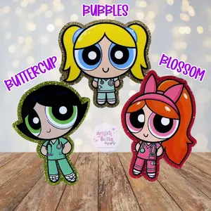 Powerpuff Nurse Badge Reel | Cute Cartoon Nurse Badge Reel | RN Badge Holder | Nurse Gift | Nurse Badge Clip | Nurse Accessories