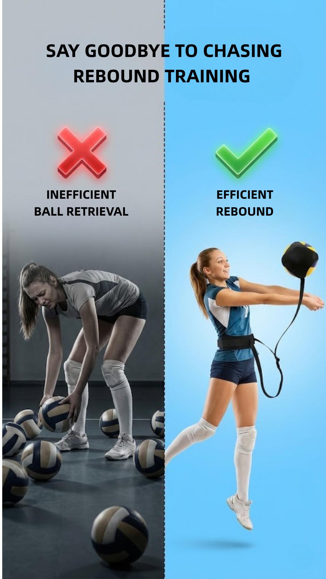 Volleyball Training Equipment Aid, Volleyball Training Rebounder Set, Solo Volleybal-l Trainer Improve Serving, Spiking, Passing for Beginners to Pros, Volleybal-l Gifts for Teen