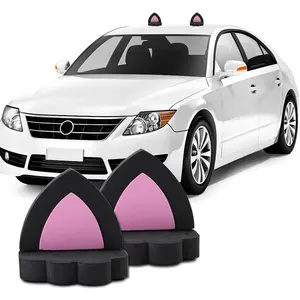 Pair of Cat Ears Car Roof Refit Styling EVA Foam 3D Sticker (Black)