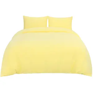 PiccoCasa 3 Pieces Queen Yellow Duvet Cover Set, Soft Breathable Comforter Cover Set for Bed (1 Duvet Cover + 2 Pillowcases) with Zipper Closure & Corner Ties