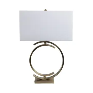 Sagebrook Home 51346 30 x 20 in. Half-circles Rectangle Shade Lamp, Antique