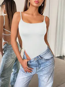 Women's Backless Cross Back Sexy Bodysuit