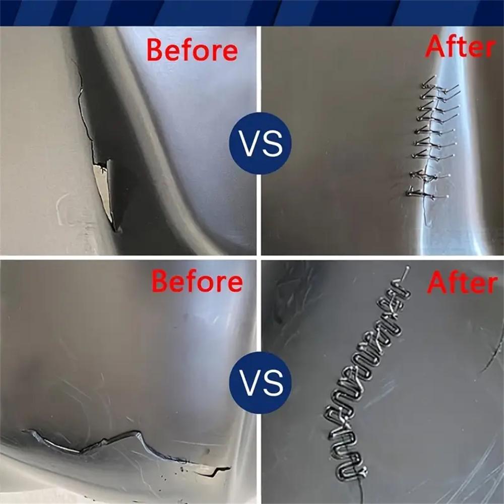 Plastic Welding Machine Repair Kit, Hot Stapler Plastic Repair Kit, Tool Set with 200 Welding Nails Suitable for Car Bumper Crack Repair Kit, Durable Thermoplastic Welding Gun Quick Heating PVC Plastic Repair Tool