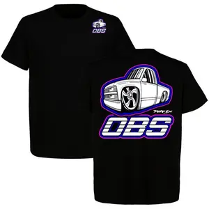 Mini Truck Grid Tee OBS Team Tee Short Sleeve For Car Enthusiast Top Menswear Gift For Men, Father's Day