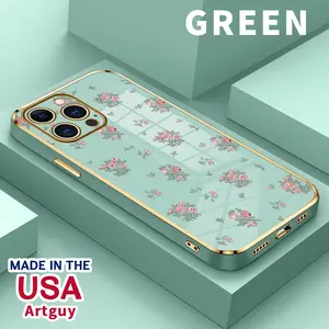 Phone case for iPhone 16 Pro Max 15 Plus 14 13 12 11 XR XS sprinkled with flowers Anti-Scratch Shockproof TPU Bumper Drop-proof Cover