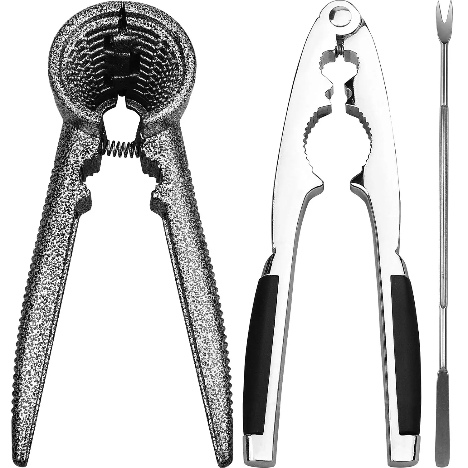 Nutcracker Pecan Walnut Nut Crackers Bundle Heavy Duty Shell Seafood Cracker Tool With Non-Slip Handle