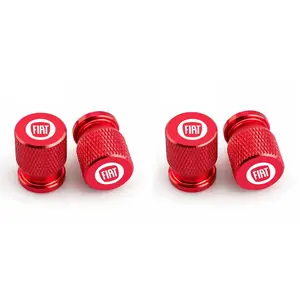 Car Wheel Tire Valve Caps, Waterproof Tyre Stem Covers, Airdust Proof, Compatible with Fiat 500, Punto, 124, Bravo, Stilo, Panda, Abarth, Tipo