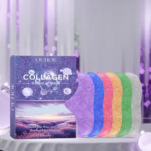 Collagen Forehead Patches, 6 Counts/box Hydrating Forehead Mask for Firming Skin, Nourishing Face Skin Care Patches for Women & Men, Moisturizer