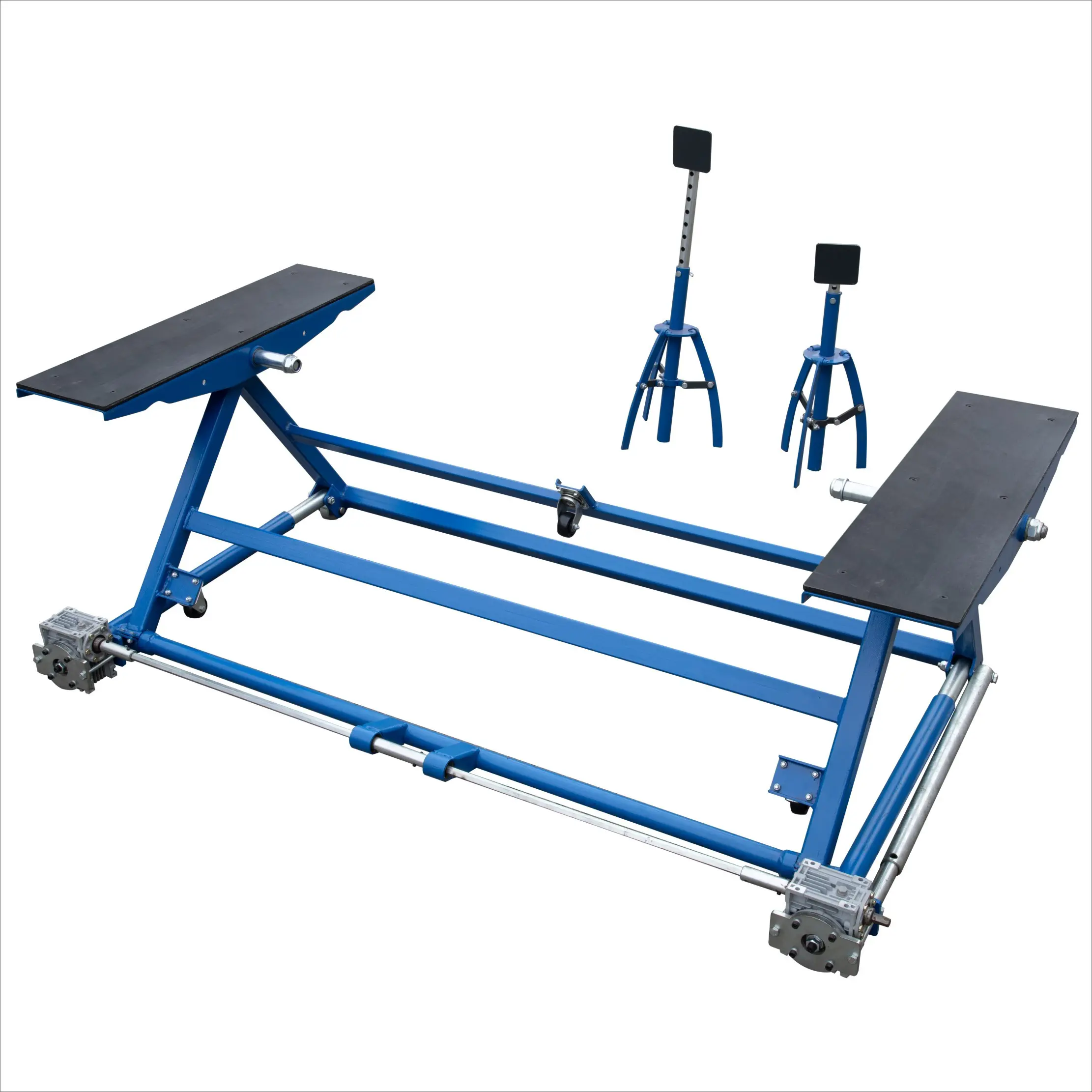 XK Portable Car Lift – 5511 lbs Auto Scissor Lift with Dual Platforms & 2 Adjustable Support Stands, Heavy-Duty Vehicle Lift, Adjustable Width & Height for Home Garage & Auto Repair Shop