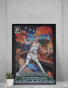 Optic Victor Wembanyama 2024 Downtown 12x17 Poster San Antonio Spurs