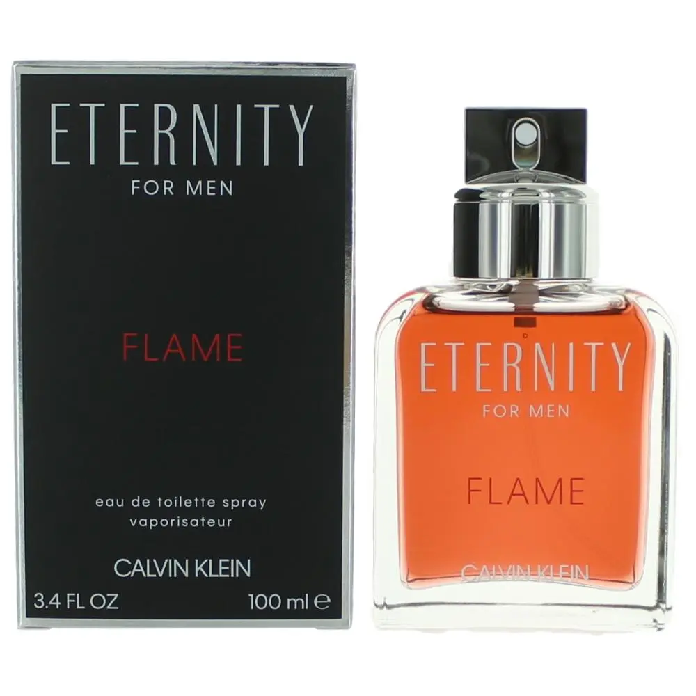 Calvin Klein Eternity Flame Bold Flame 100ml Perfume - 3.4 oz/100 ml Bottle Non-Aerosol High-End Unisex Fragrance EDT Spray for Men
