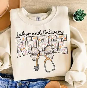 Nurse Labor and Delivery Coquette Sweatshirt, Nurse Appreciation, Gift for Nurse, Coquette Shirt, Nursing Life T-Shirt, Nursing Tee Fit Soft
