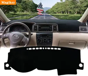 Magikey Dashboard Sunshade Cover for Toyota Corolla 2000-2006 UV Protection Heat Blocking Front Windshield Sunshade Polyester Fiber Black Car Interior Accessories Easy Install