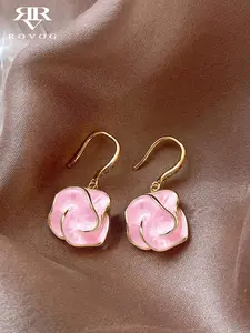 Women's Elegant Flower Dangle Earrings, Boho Style Fashion Jewelry for All Seasons, Perfect Gift for Ladies, Casual Trendy Jewelry