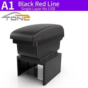 For Citroen C3 AircrossⅠ2017 2018 2019 2020 2021 car armrest modification multifunctional double-layer storage box with USB charging easy to install car storage organizers car accessories