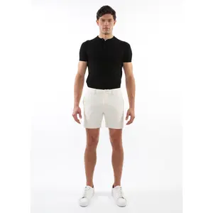 OFF WHITE 6" INSEAM TEXTURED STRETCH KNIT CHINO SHORTS PM-2530-01