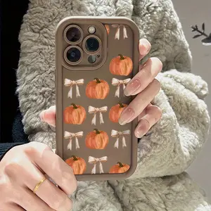 Phone Case: Suitable for iPhone 17 Air 16 Pro Max 16 Plus 16 Pro 16 15 14 13 12 11 XS Max XR/ X XSX XS Pumpkin Pattern Phone Case, Anti Drop and Anti Seismic Fashion Protective Cover