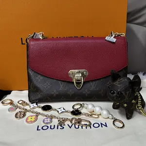 Pre-owned Louis Vuitton LV Monogram Red Patchwork Legendary Envelope Bag(SZ H19437)