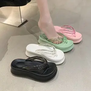 Soft Cushion Elevated Flip‑Flops | Slip‑On Thick‑Sole Casual Sandals