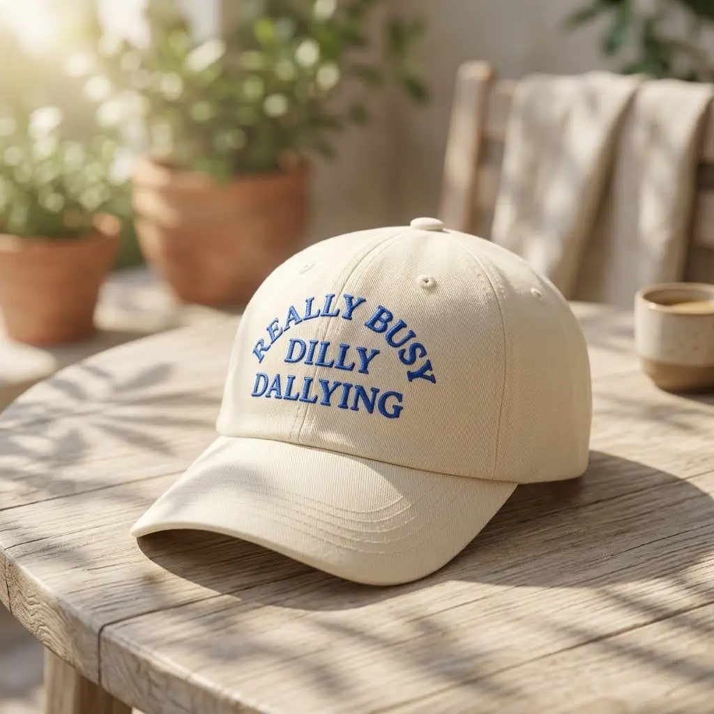 Really Busy Dilly Dallying Embroidered Baseball Cap Unisex Casual Vintage Style Hat Comfortable Everyday Wear Gift Idea