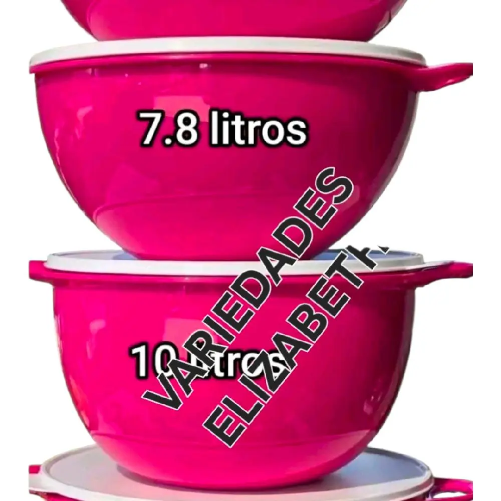 Elizabeth Variedades 7.8 Litros Pink Mixing Bowls Set of 10 Durable and Space-saving Storage Containers