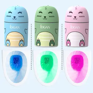 3PCS IDGAN Toilet Bowl Cleaner Bottle, Cute Bathroom Toilet Tank Cleaner with Ocean, Jasmine, and Peach Scent full head coverage