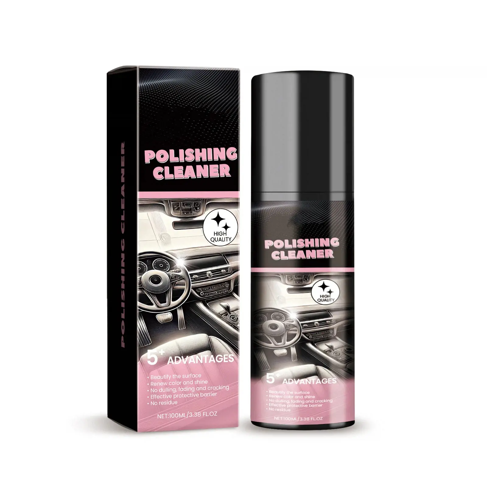 Car Interior Polishing Cleaner, CarInterior Polishing Renewal Cleaner, Car InteriorCare Product, Professional Car Interior CleaningTool, Car Cleaning Agent