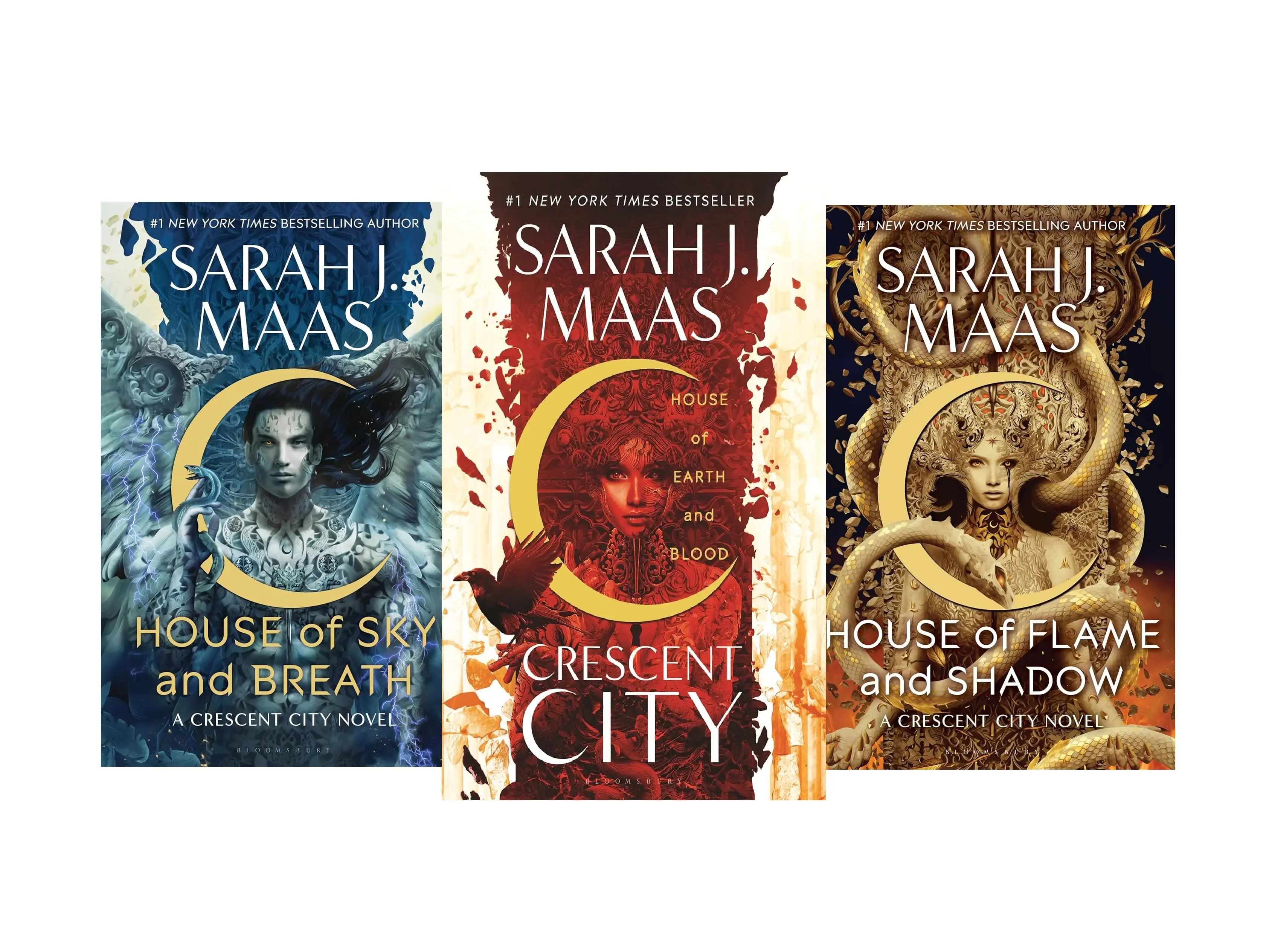 Crescent City (3 book series Sold Separately): House of Earth and Blood - House of Sky and Breath - House of Flame and Shadow (Hardcover ) Fantasy Fiction